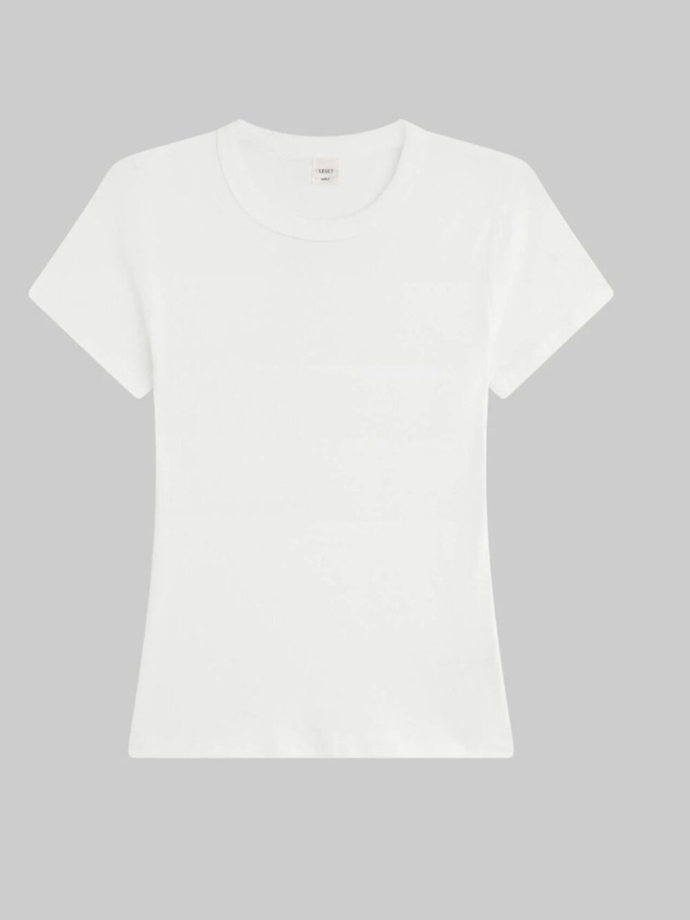 Leset Ribbed White tee- Small - Picture 6 of 6